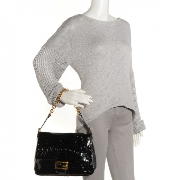 FENDI
Patent FF Embossed Forever Mama Baguette Black - Picture 14 of 14